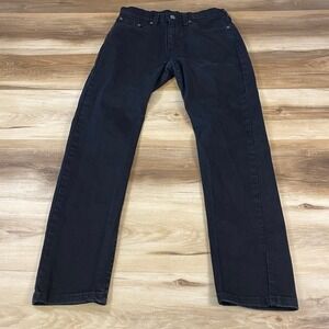 Levis 502 Taper Mens Black Denim Jeans 28 x 30 Regular Tapered Fit